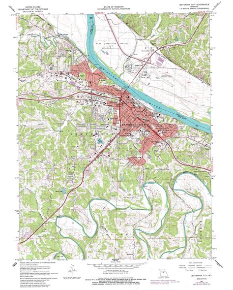 Jefferson City topographic map, MO - USGS Topo Quad 38092e2