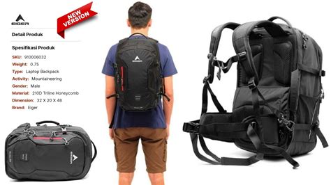 EIGER WANDERS 30L 1A LAPTOP BACKPACK || SKU#: 910006032 || TAS EIGER 30LITER - YouTube