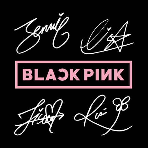 yynnehh blackpink-logo-and-signature mens t-shirt