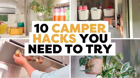 10 Camper Hacks & Tips to Try This Weekend | RV Hacks & Tips - YouTube