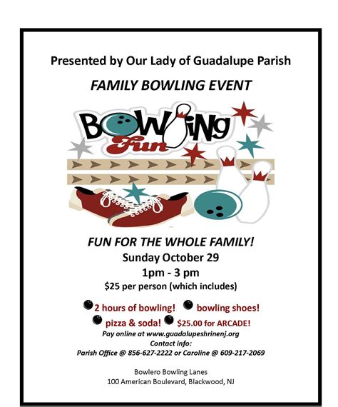 Bowling Info | Our Lady of Guadalupe Parish Shrine | Lindenwold, NJ