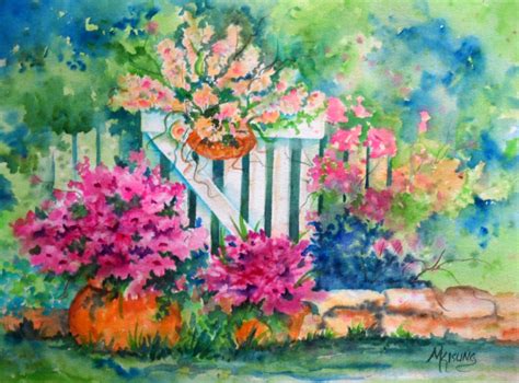 Garden+1000.JPG (1000×739) | Watercolor flowers paintings, Flower painting, Watercolor paintings