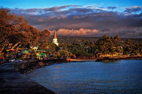 Sunset in Kailua Town, Kona Coast, Big Island of Hawaii, USA. The sun sets along , #AFFILIATE, # ...