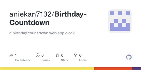 GitHub - aniekan7132/Birthday-Countdown: a birthday count down web app ...