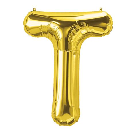 16" Foil Balloon, Gold Letter T - PBN59534 | Pioneer Balloon Company | Accessories