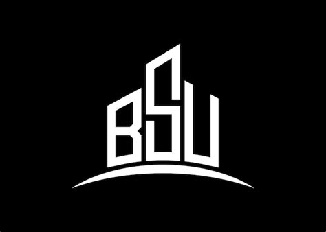 Premium Vector | Letter bsu building vector monogram logo design ...