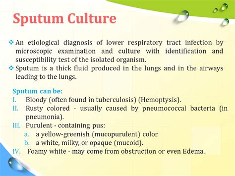 Pneumonia Sputum Culture