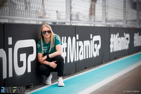 Jessica Hawkins, Development Driver, Aston Martin, walks the track · RaceFans