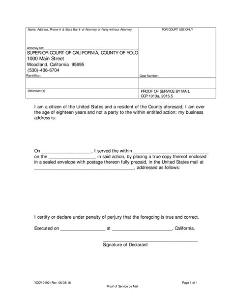 Form YOCV0190 - Fill Out, Sign Online and Download Fillable PDF, County ...