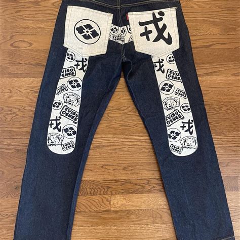 Evisu jeans. Fit like 34 waist - Depop