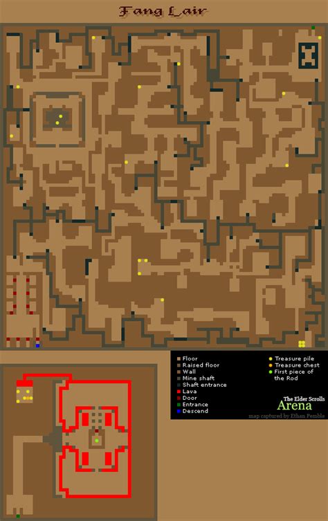 The Elder Scrolls: Arena Fang Lair Dungeon Map Map for PC by EthanP - GameFAQs