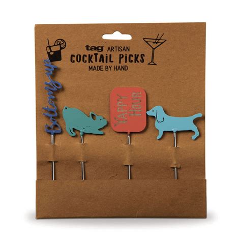 Yappy Hour Cocktail Pick S/4 | Cocktail picks, Cocktails, Hour