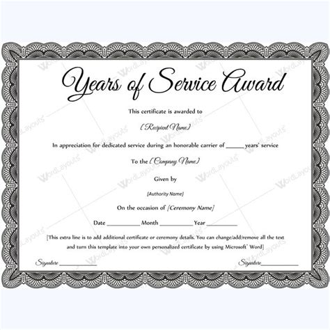 Years of service award 09 - Word Layouts | Awards certificates template ...