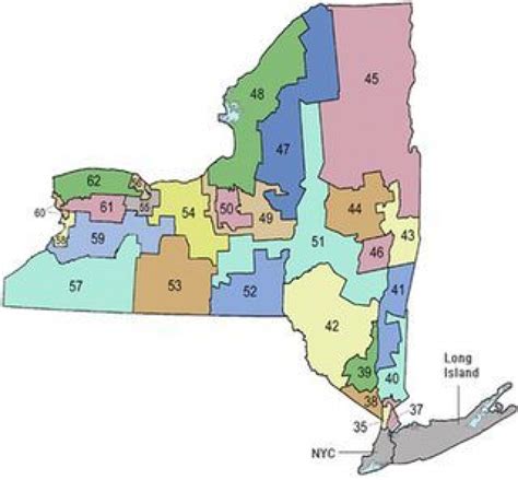 New York State Senate District Map - Printable Map