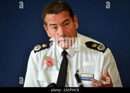 Chief Constable of Northamptonshire Police, Nick Adderley, speaking during a press conference at ...