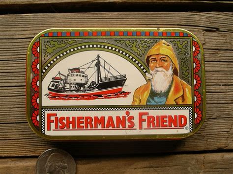 Vintage Fisherman's Friend Tin - Old Cough Lozenge Box - Fishing Boat - Sou'wester - Small ...