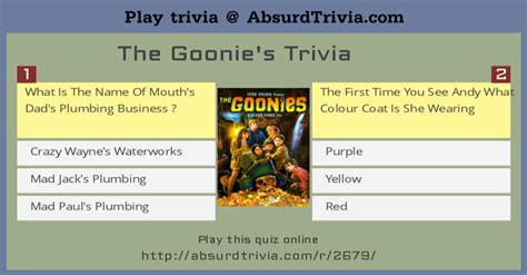 The Goonie's Trivia