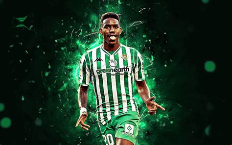 Junior Firpo, goal, spanish footballers, Real Betis FC, La Liga, Junior, football, neon lights ...