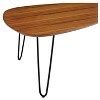 Gibby Hairpin Leg Wood Coffee Table Walnut - Saracina Home : Target