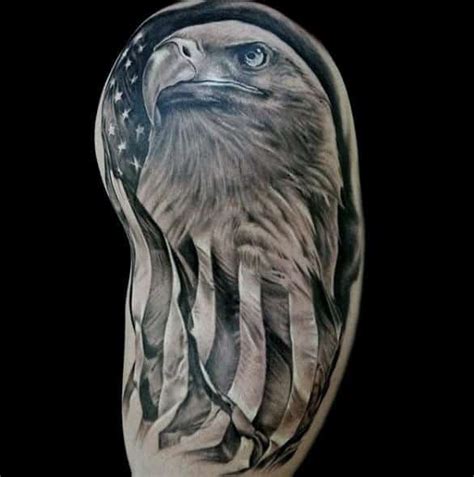 Top 60 Best American Flag Tattoos For Men - USA Designs