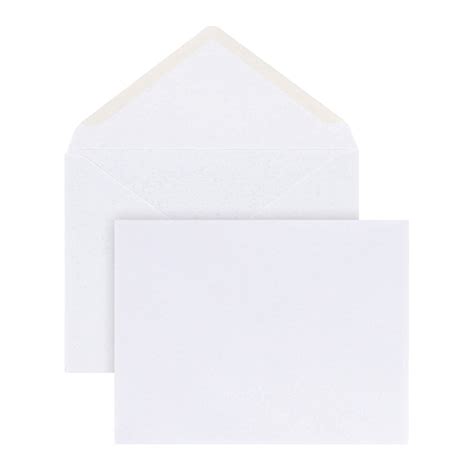 Invitation Envelopes, A2, 4-3/8" x 5-3/4", Gummed Seal, White, Box Of ...