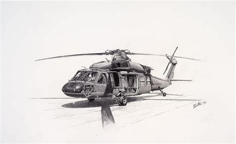 UH-60 Black Hawk Drawing by Andrew Tucker | Pixels