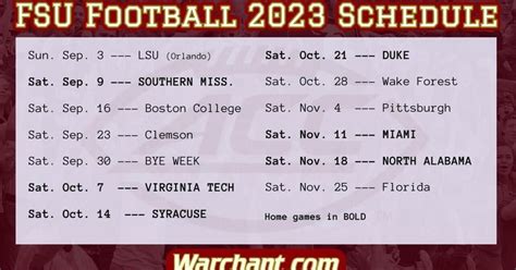 Florida State Football 2023 Schedule Release Special