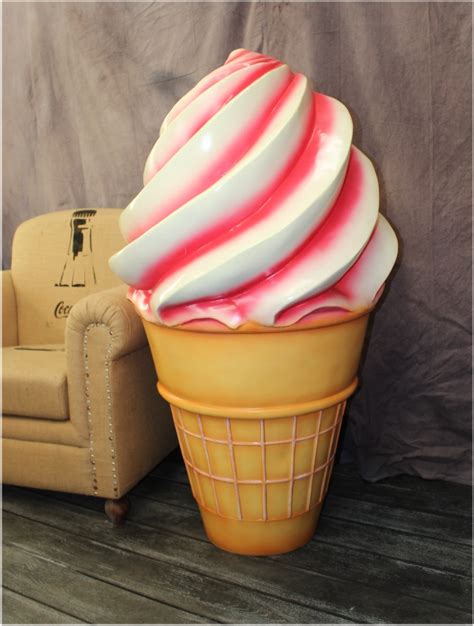 Huge Soft Serve Swirl Ice Cream Cone Business Floor Display - The Kings ...