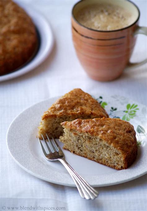 Eggless Banana Cake Recipe - Vegan Banana Cake Recipe - Step by Step ...