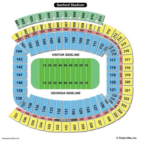 Sanford Stadium Seating Chart | Seating Charts & Tickets