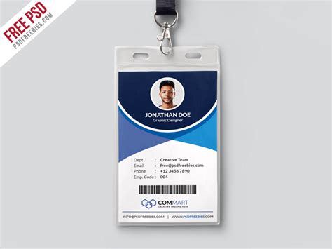 Corporate Office Identity Card Template PSD | PSDFreebies.com