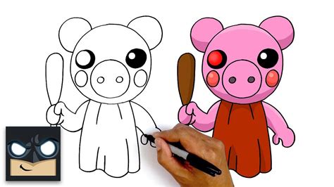 How To Draw Roblox Piggy 🐷 Step by Step - YouTube