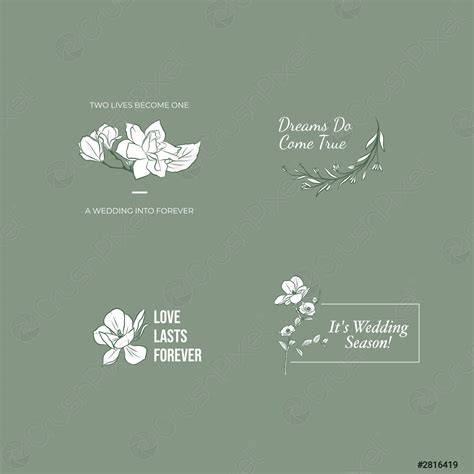 Logo with wedding ceremony concept design for branding and icon - stock vector 2816419 | Crushpixel