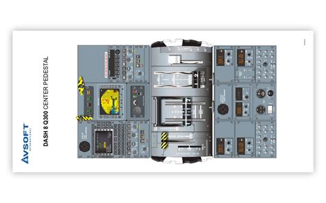 Bombardier Dash 8 Q300 Cockpit Poster - Avsoft Aviation Training ...