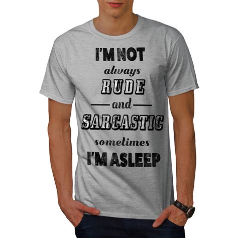 Wellcoda Not Rude Mens T-shirt, Sarcastic Slogan Graphic Design Printed Tee | eBay