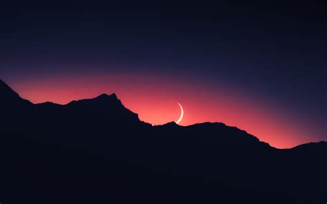 Moonset Silhouette 5k Wallpaper,HD Nature Wallpapers,4k Wallpapers,Images,Backgrounds,Photos and ...
