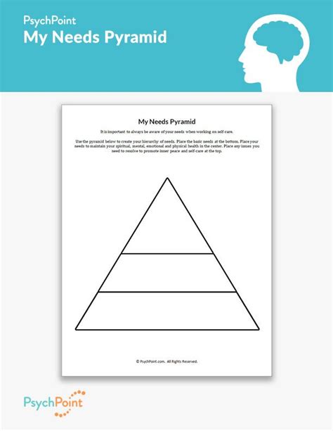 My Needs Pyramid Worksheet | Therapy worksheets, Coping skills ...