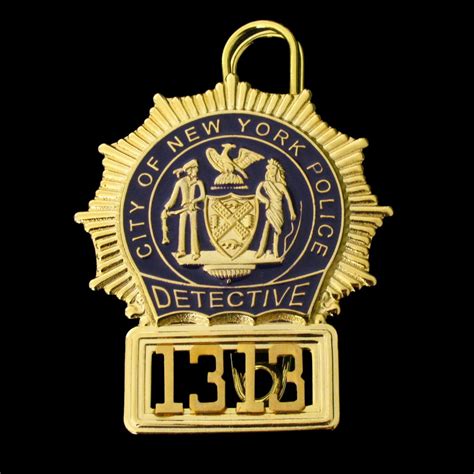 NYPD New York Police Detective Badge Solid Copper Replica Movie Props ...