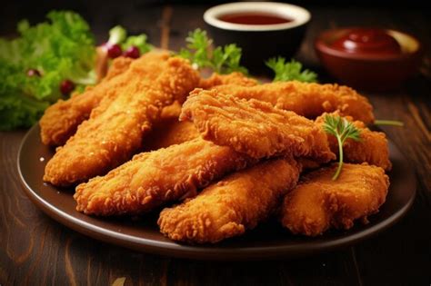 Premium AI Image | Tasty breaded chicken strips