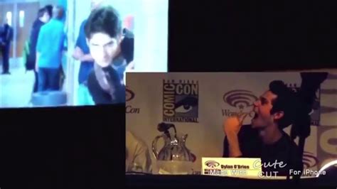 Dylan O'Brien watching Teen Wolf bloopers of season 2 - YouTube