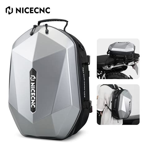 Motorcycle Backpack Hardshell 38L Expandable Tail & Helmet Bag