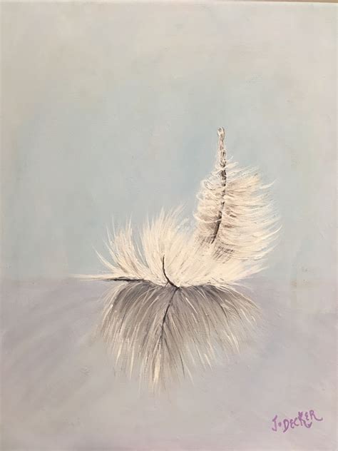 "Angel Feather #2" Acrylic | Angel feathers, Art works, Art