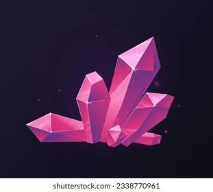 Purple Magic Crystals Concept Witchcraft Sorcery Stock Vector (Royalty ...