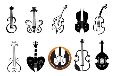 Bundle Logo Violin Design Illustration Graphic by cavuart · Creative ...