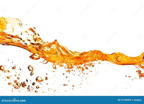 Orange Water Splash Isolated Stock Images - Image: 37149994