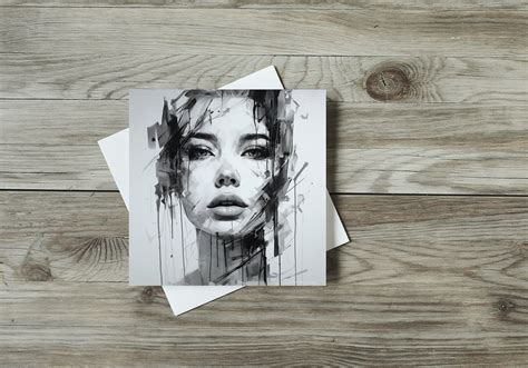 Abstract Women Portraits Printable Bundle set of 4 Instant - Etsy