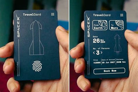 A SpaceX Travel Card sure to shock and awe every space enthusiast on Earth! in 2021 | Travel ...