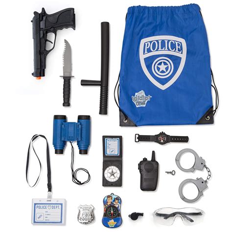 Buy Role Play Kit - 15 Piece - Cop Toy Set - Badge Handcuffs Binoculars - man Accessories Swat ...