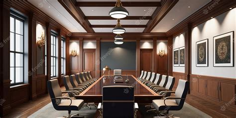 Premium Photo | Luxury executive conference room with modern building amenities generative ai