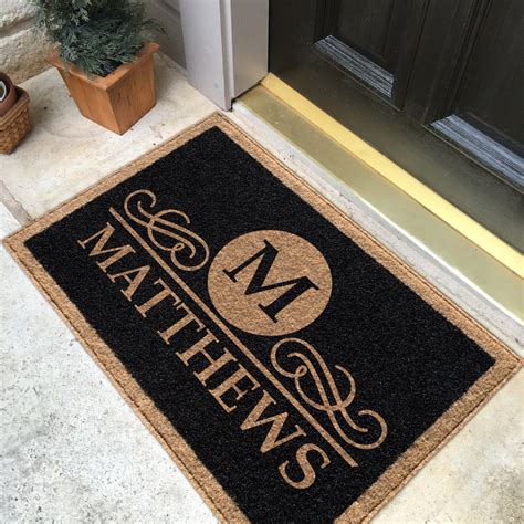 Infinity Custom Mats™ All-Weather Personalized Door Mat -.STYLE: MATTH – rugsthatfit.com